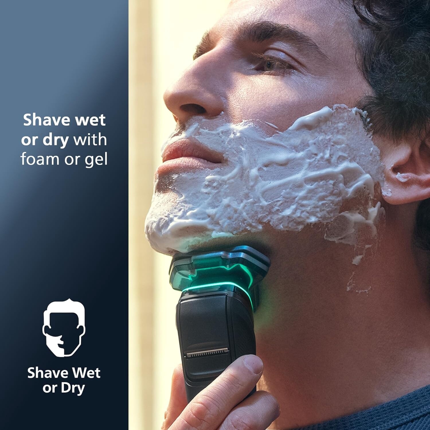Philips  Series 9000 Electric Shaver, Wet & Dry Use, with Charging Stand, Cleaning System, S9986/55 , Black