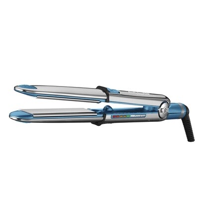 BaBylissPRO Nano Titanium Optima 1” Stainless Steel Flat Iron. Blue/Silver BABSS3100TUC + Free Heat Mat