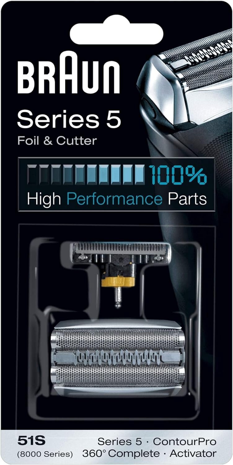 Braun 51S Series 5 Replacement Foil and Cutter SIlver