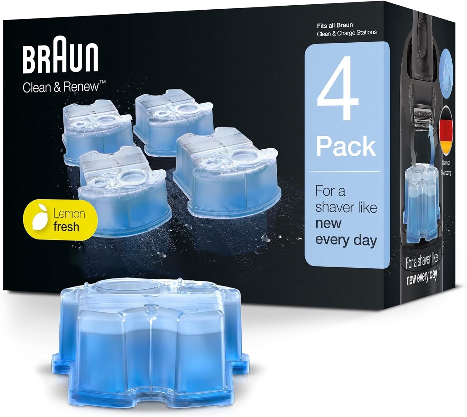 Braun Clean &amp; Renew Refill Cartridges for Clean &amp; Charge Systems 4pk CCR4

