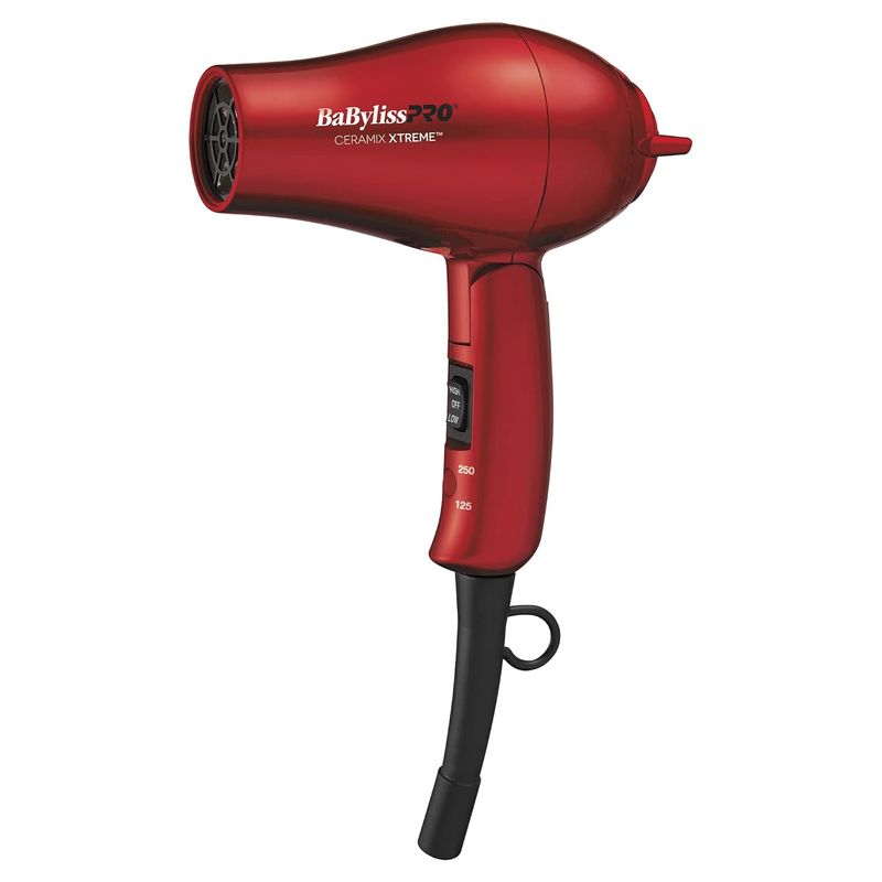 BaBylissPRO Ceramix Xtreme Travel Hairdryer Red BAB053C