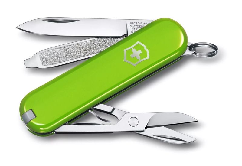 Victorinox Swiss Army Classic SD 58 mm Pocket Knife - Smashed Avocado Green 0.6223.43G