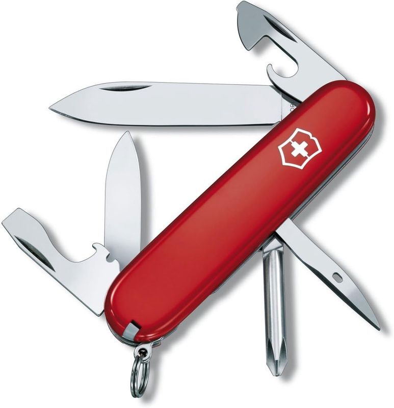 Victorinox Tinker 91mm 12 Function Swiss Army Pocket Knife- Red 1.4603-.33-X1