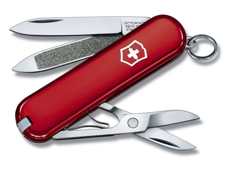 Victorinox Swiss Army Classic SD 58mm 7 Function Pocket Knife - Red 0.6203