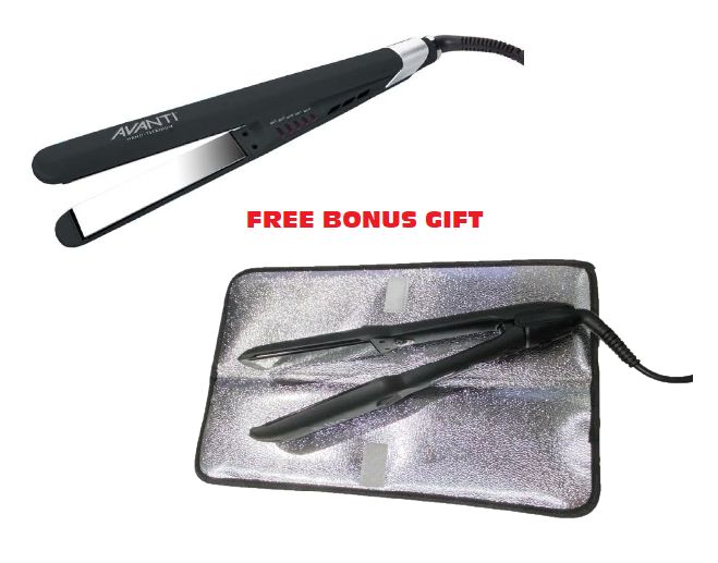 Avanti Titanium 1&quot;  Flat Iron,  AVCRM3C + FREE Heat Mat