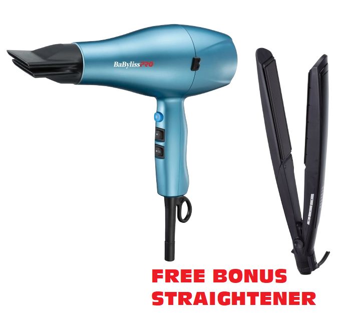 BaBylissPRO Nano Titanium Ionic Hairdryer Blue BNTBL9000C