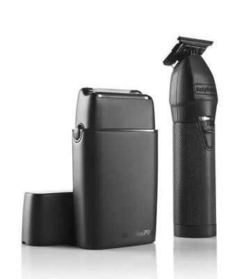 BaBylissPRO LimitedFX Matte Black Trimmer and Double-Foil Shaver + FREE Charging base