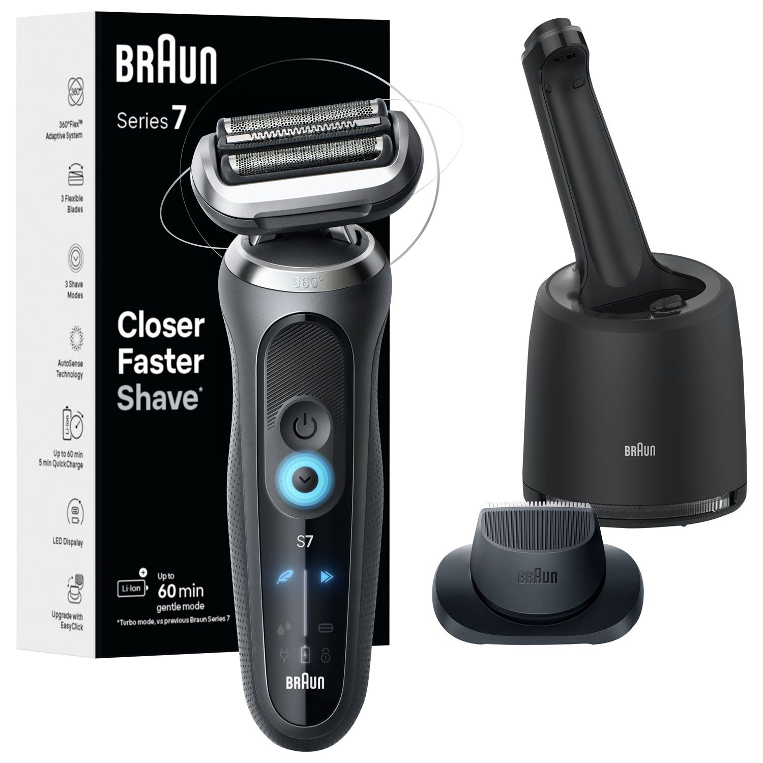 BRAUN Series 7  Shaver 7171cc Grey. Free 5year service