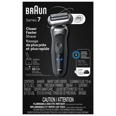 BRAUN Series 7  Shaver 7171cc Grey. Free 5year service