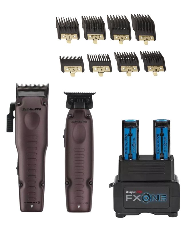BaBylissPRO® FXONE Lo-ProFX Limited Edition Nightfall Collection Clipper &amp; Trimmer + Battery System + Clipper Guides BUNDLE
