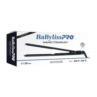BaBylissPRO Nano Titanium 1&quot; Ultra Slim Flat Iron (Midnight Blue), BNTMB4072TC