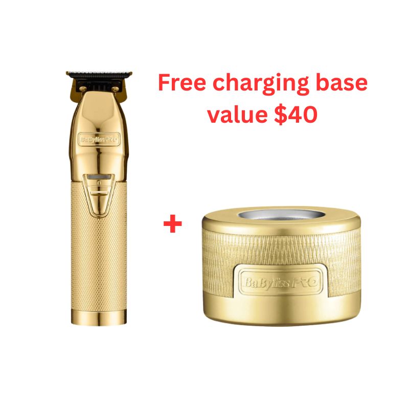 BabylissPRO GoldFX Outlining Cord/Cordless Trimmer  Gold+ FREE CHARGING BASE
