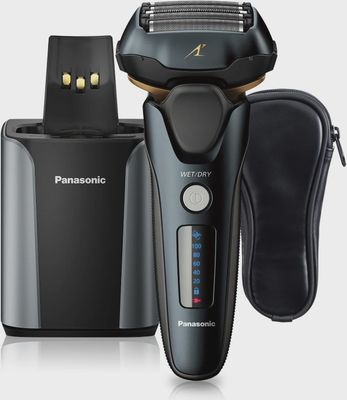 Panasonic   Arc5 Blade Wet/Dry Electric Shaver with cleaning unit
