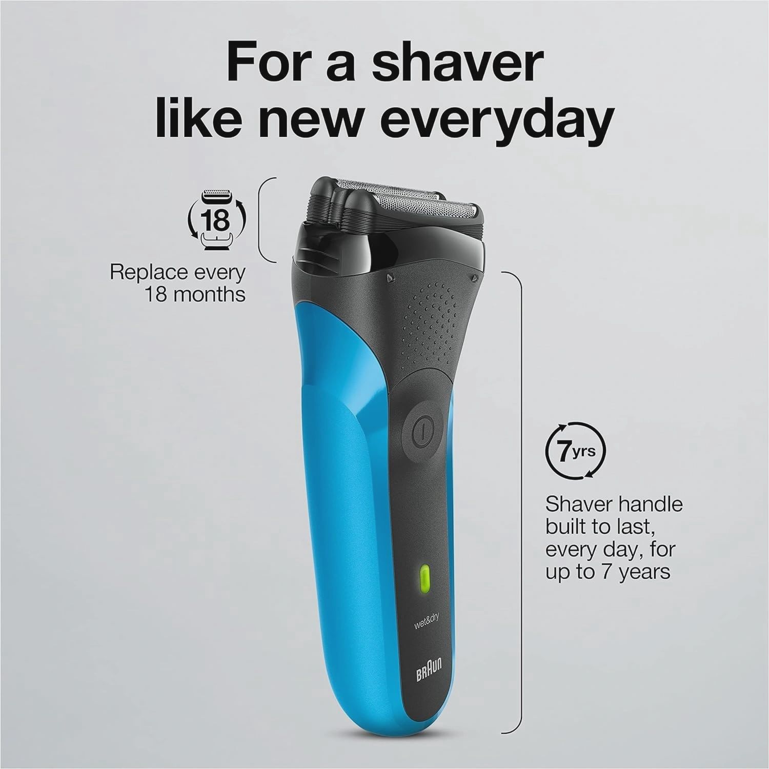Braun Series 3 310s Wet & Dry Electric Shaver , Blue