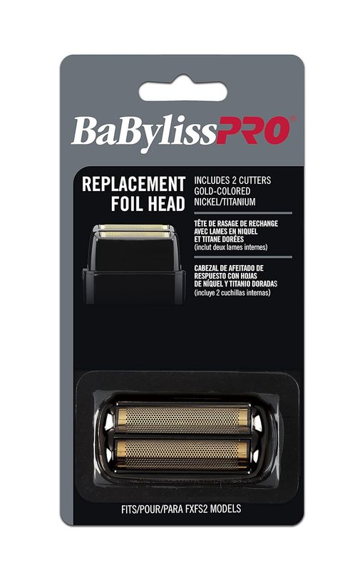 BaBylissPRO Replacement Foil Head and Cutter for FoilFX02 Double Foil Shaver (Black), FXRF2B
