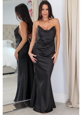 9627 Rhinestone Strap Slip Dress