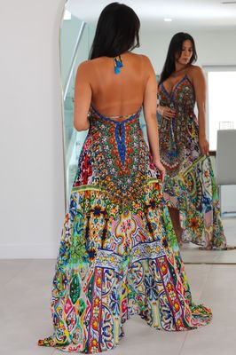 9002 Multi Color Stone Dress