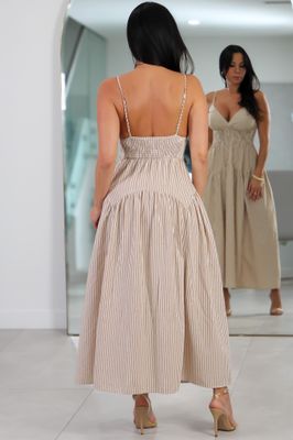 7972 Serene Stripes Midi Dress