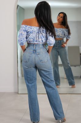 177 Cai Smocked Off-Shoulder Top