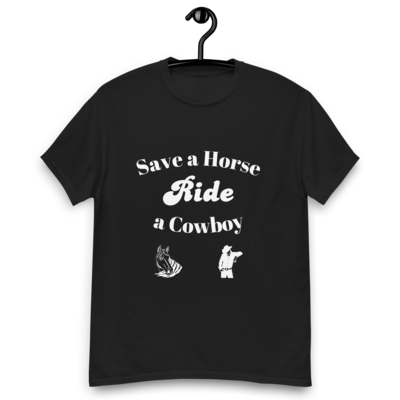 Unisex classic tee. Save a Horse.