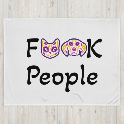 F-People Throw Blanket