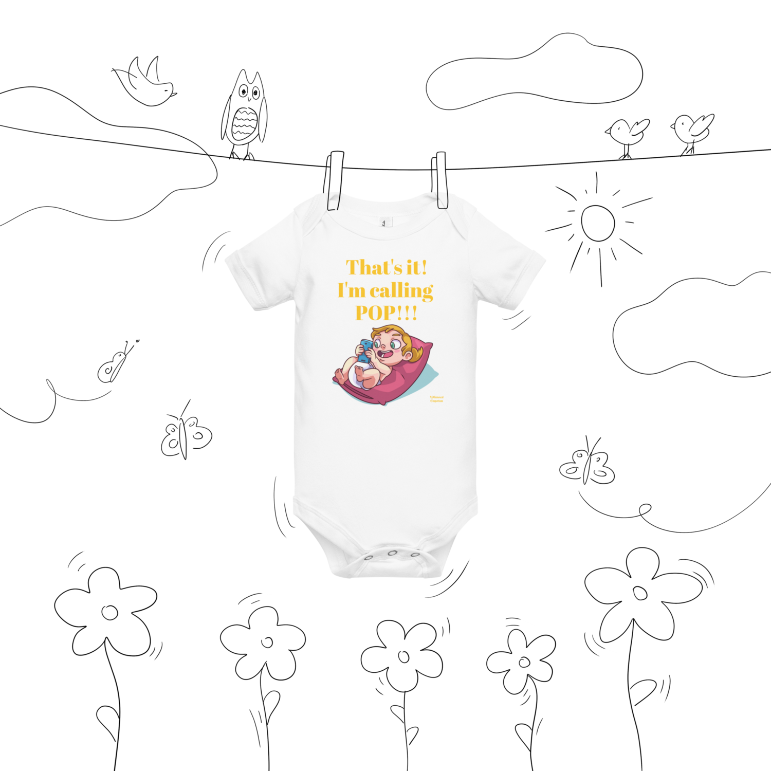 That&#39;s it! I&#39;m calling POP!!! Baby short sleeve one piece copy