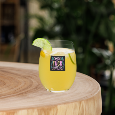 Let&#39;s fuck shit up cheeky sarcastic funny happy best gift for anyone Mother&#39;s Day Stemless wine glass