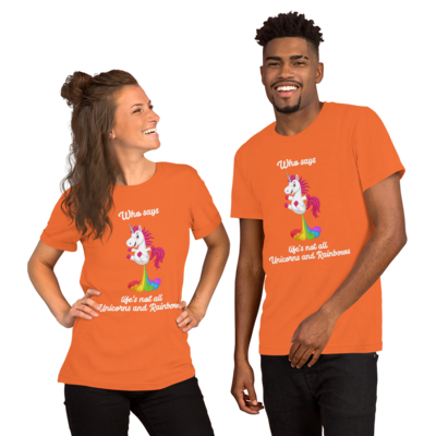 Unisex t-shirt unicorns rainbows happy funny sarcastic best gift idea any occasion colourful cute