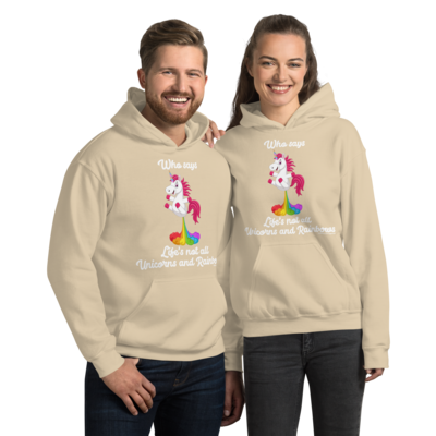 Unisex Hoodie unicorns rainbows happy funny sarcastic best gift idea any occasion colourful cute