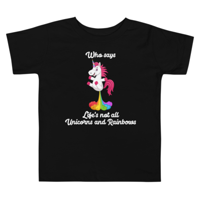 Toddler Short Sleeve Tee funny unicorn rainbow cute adorable positive inspirational kids baby&#39;s