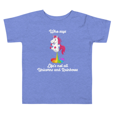 Toddler Short Sleeve Tee funny unicorn rainbow cute adorable positive inspirational kids baby&#39;s