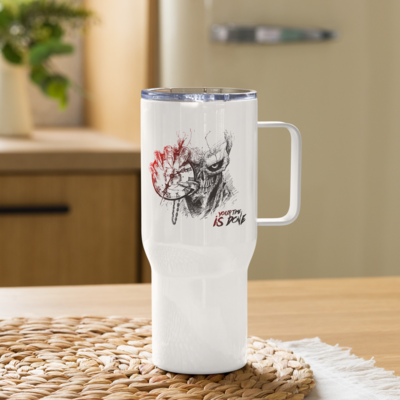 Travel mug with a handle