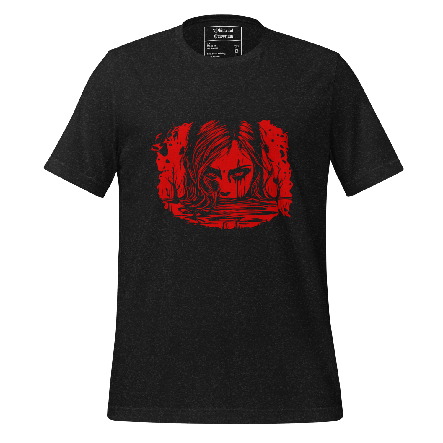Unisex t-shirt gothic horror blood girl dark alternative scary