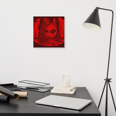 Canvas gothic horror blood girl dark alternative scary