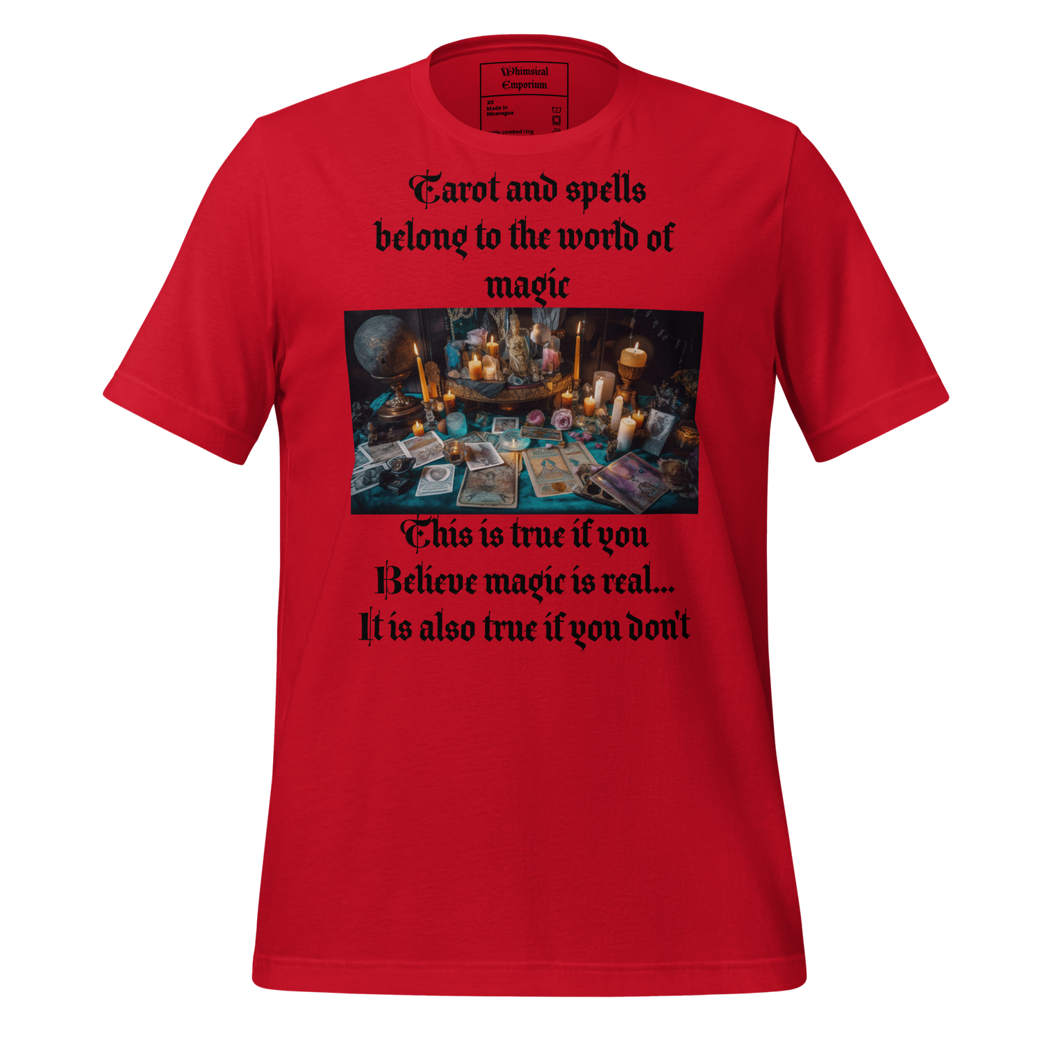 Unisex t-shirt magic spells spiritual tarot alternative unique candles crystals best gift divination psychic