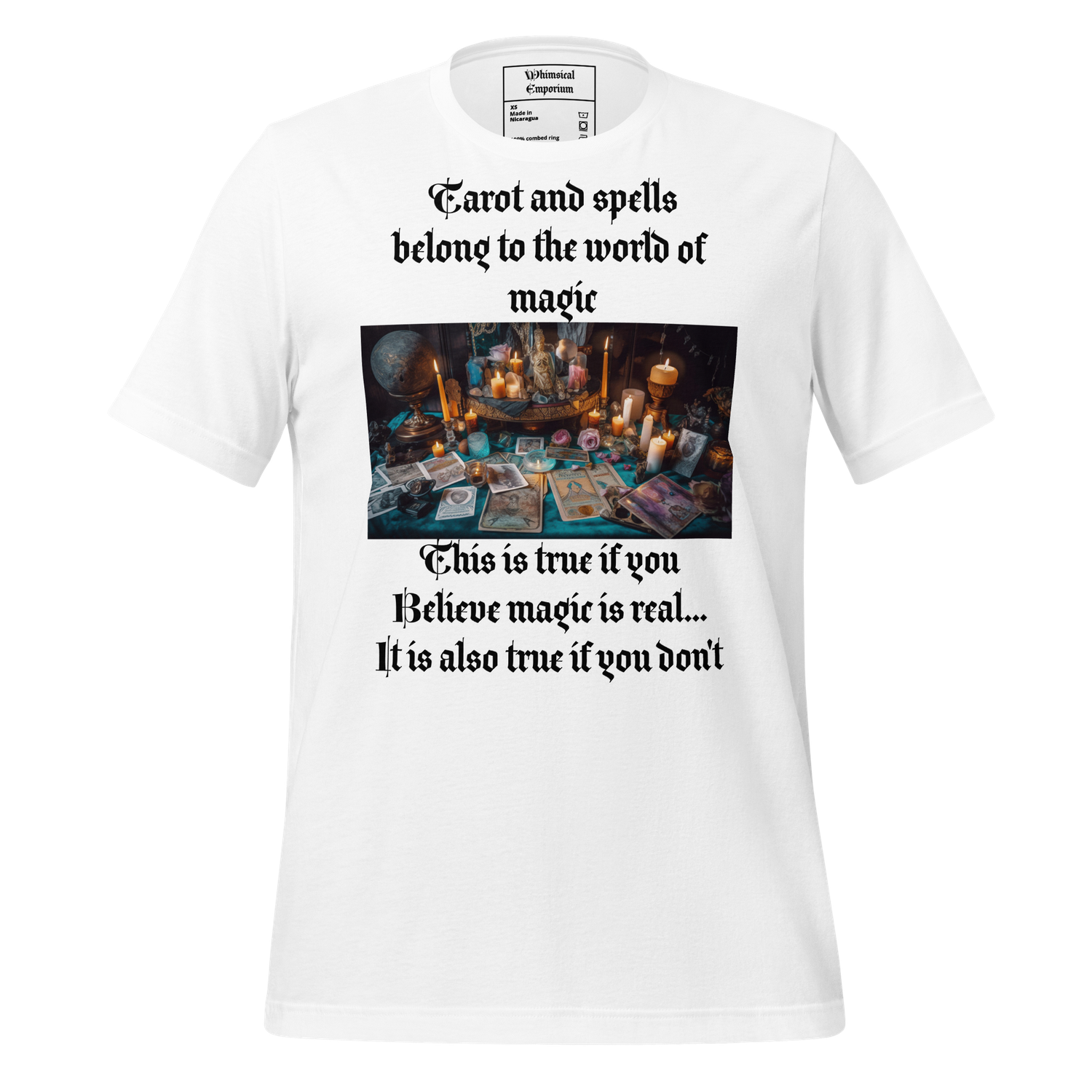 Unisex t-shirt magic spells spiritual tarot alternative unique candles crystals best gift divination psychic