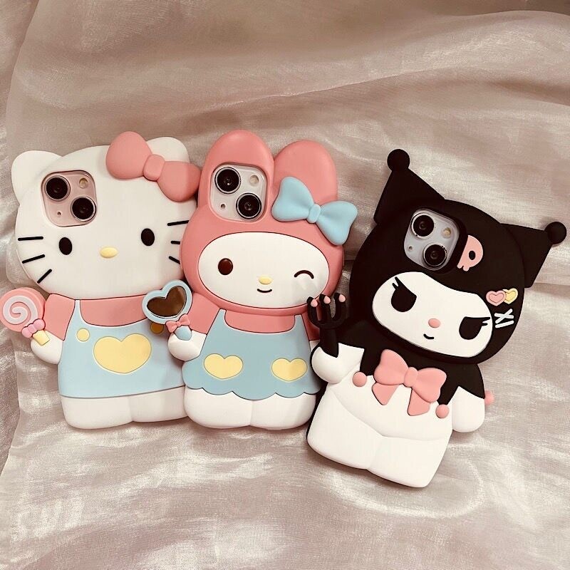 Fundas 3D sanrio Kuromi, hello kitty y mymelody