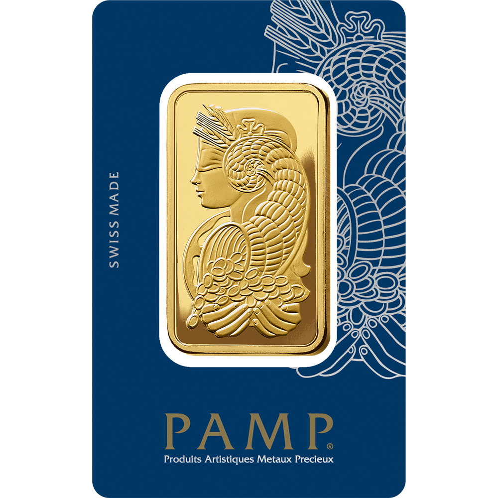 Pamp Gold Minted Bar 100gms, Design: Fortuna