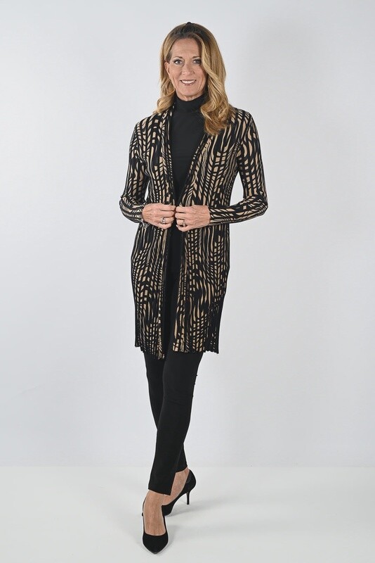 FL2312141053 TAN/BLACK CARDI