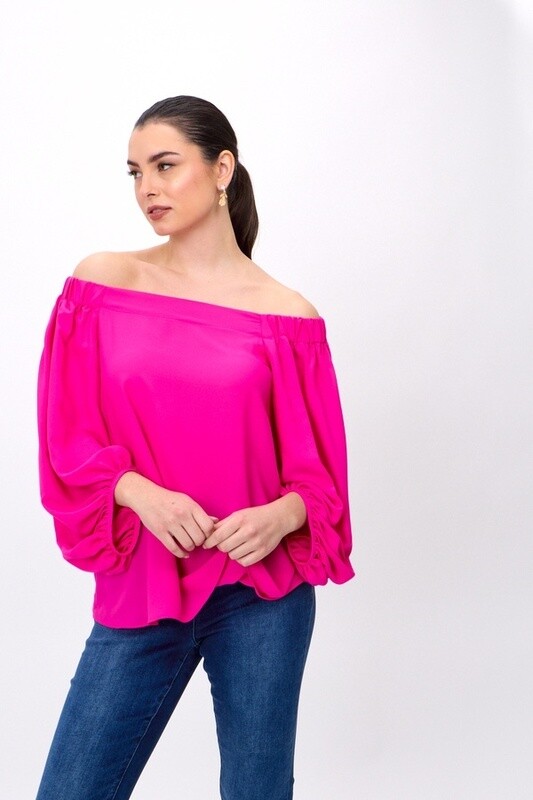 RJ2403853 PINK LOOSE BLOUSE