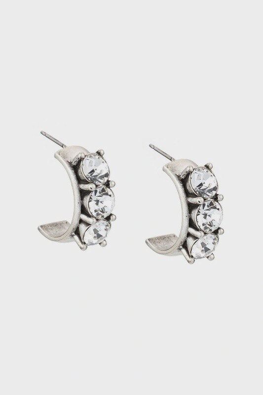 FK2403655 EARRINGS SILVER-CRYSTAL