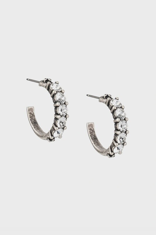 FK2403655 EARRINGS S SILVER-CRYSTAL