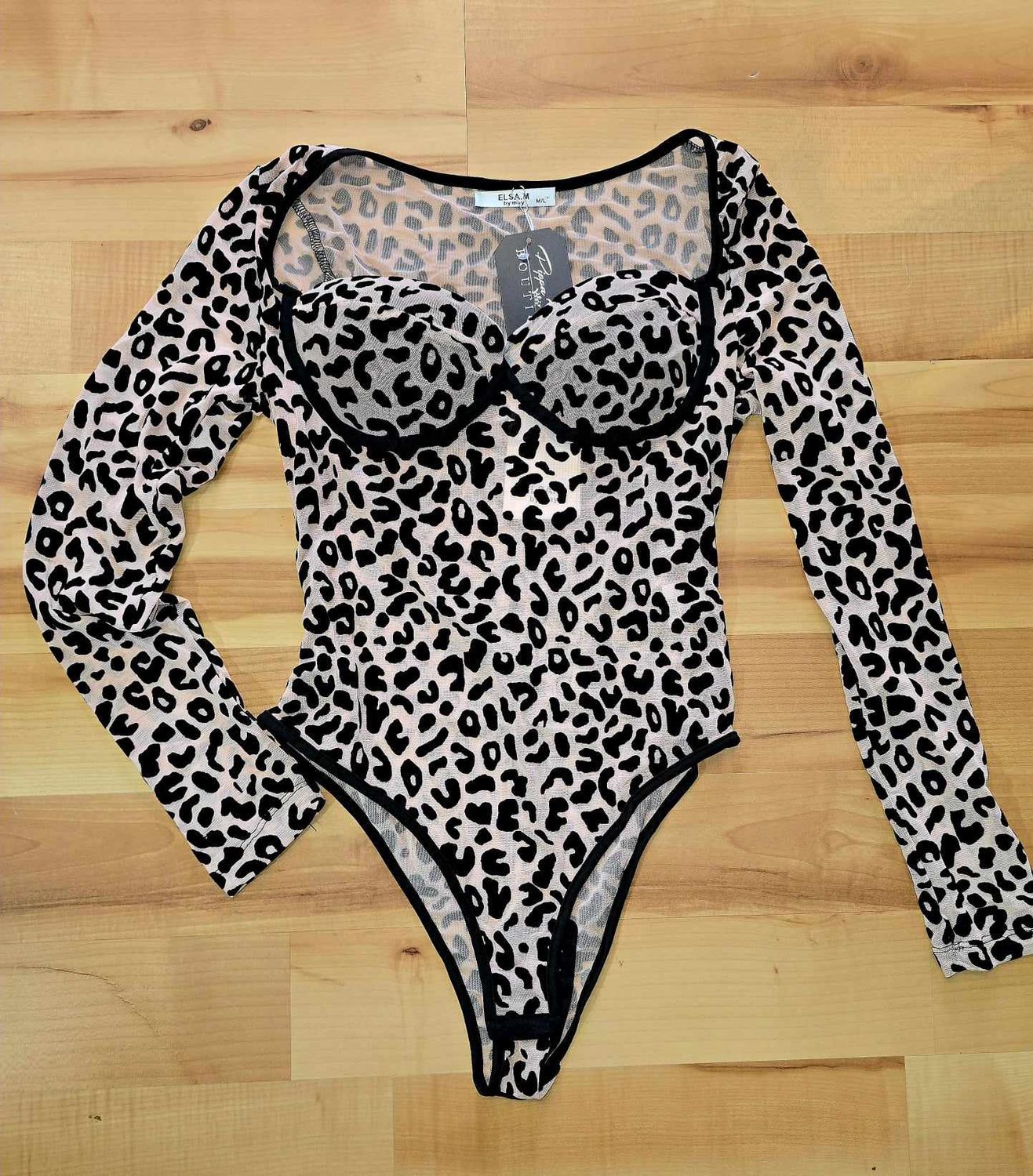 NB241018249  LEOPARD BODYSUIT