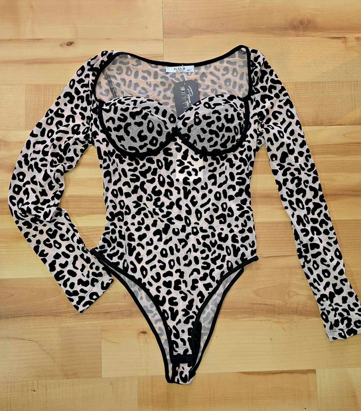 NB241018249  LEOPARD BODYSUIT