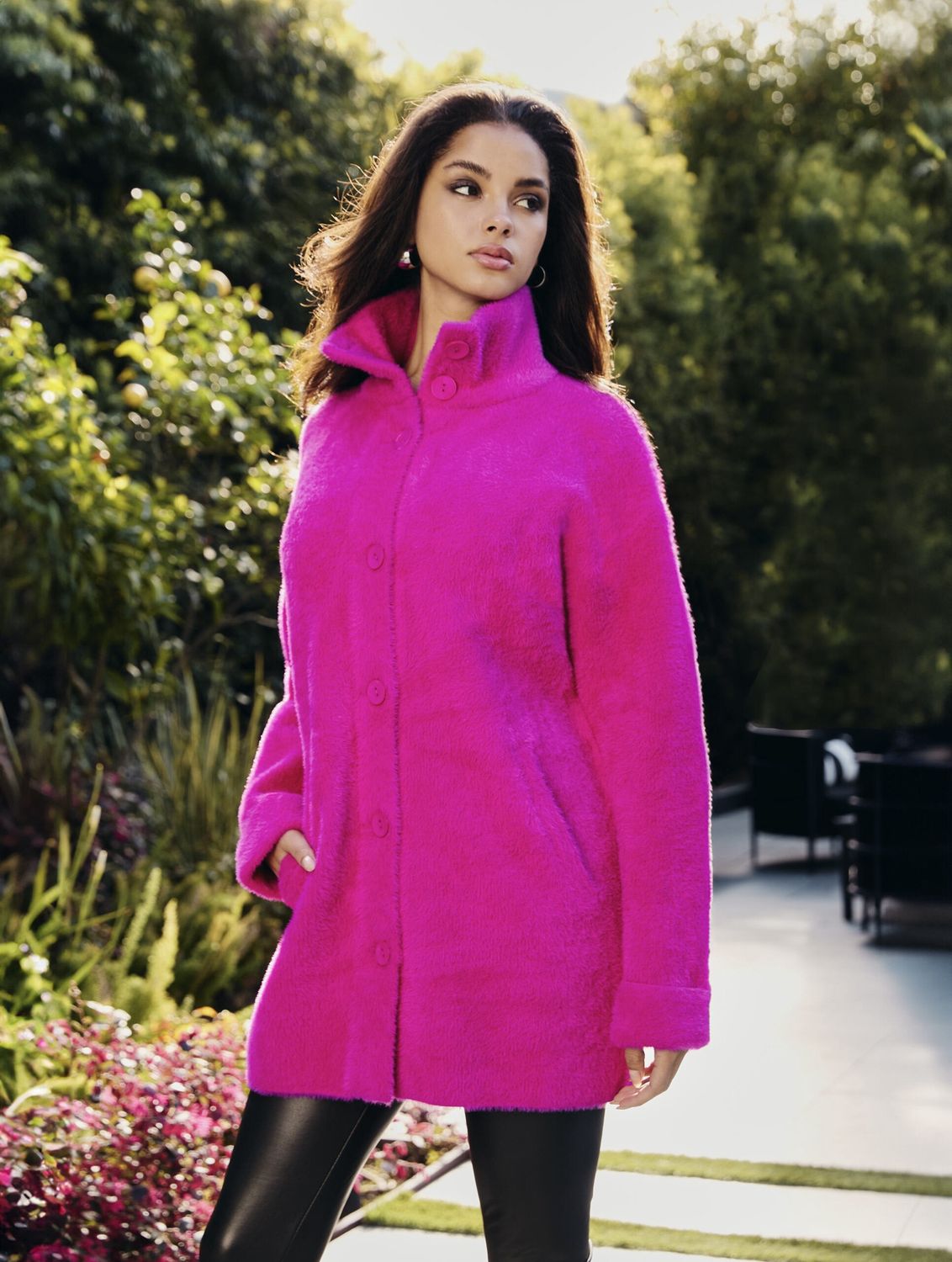 FL2412954507  FUCHSIA COAT