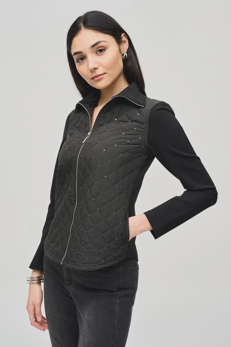 RJ25011072 QUILTED ZIP UP JACKET