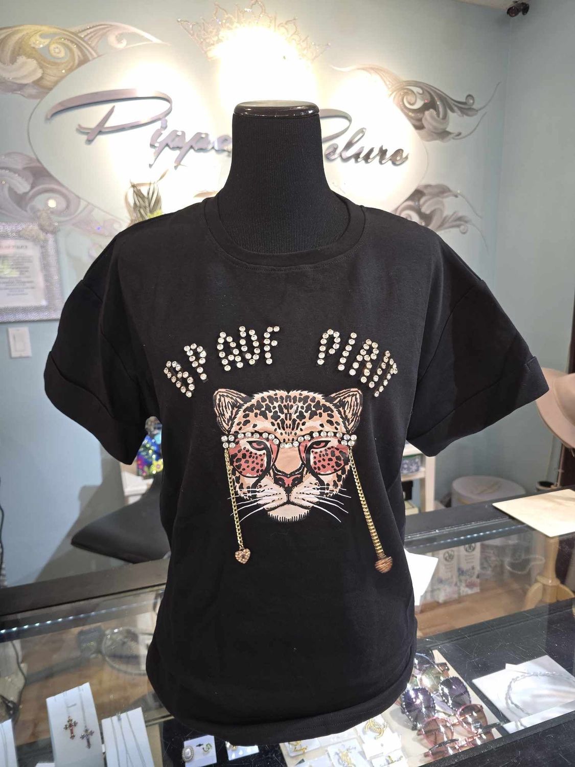 ED25017418  TIGER TEE BLACK                                         ONE SIZE