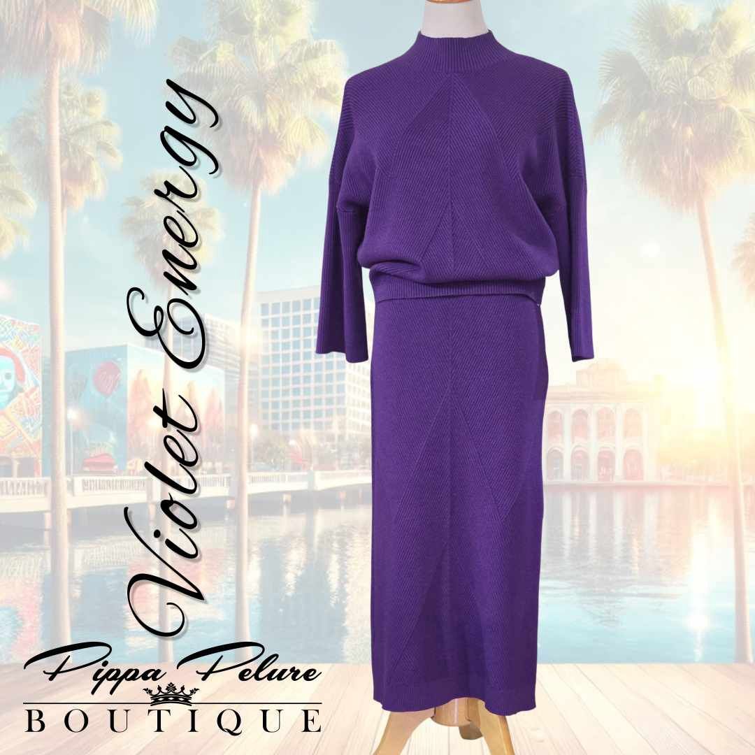 ED2501172 KNIT SKIRT SET ONE SIZE