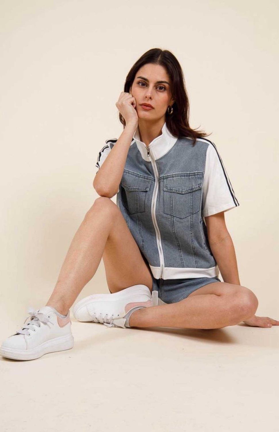 NB25011158 DENIM COMBO WHITE