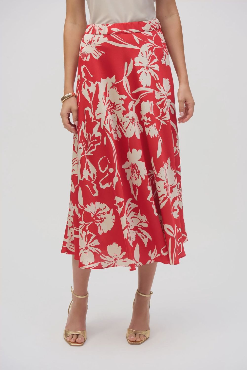 RJ25021893  FLORAL MIDI SKIRT